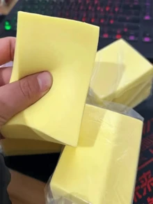 High-Quality Realistic Soft & Squishy Butter Squeeze Toy, Slow Rebound Wet Soft Texture, Adorable Cheese Novelty Stress Relief Toy, Creative Decompression Gadget, Desktop Decor For Birthday, Christmas, Graduation, Back To School, Party Favors - Multicolor - View 7