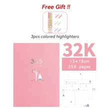 1pc 365-Day Cartoon Planner, 365-Day Planner 32k Notepad Schedule Portable Diary For Students To Use For Daily Records Of Work And Study