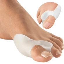 1 Par Protetor De Joanete Branco Silicone Macio Ortopédico Alivia Dor - Branco - Visão 1