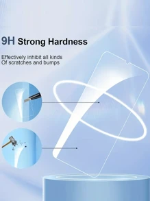 5 piezas de protectores de pantalla de vidrio templado compatibles con teléfonos , cobertura completa, fácil instalación, transparencia cristalina, sin burbujas, anti-arañazos y resistente a los golpes, adecuado para cumpleaños/familia/amigos/novio/novia