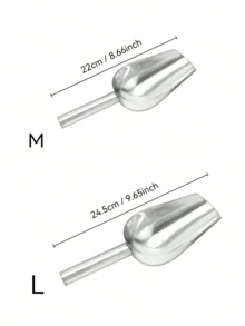 1pc Stainless Steel Multi-Purpose Kitchen Shovel For Ice, Coffee Beans, Flour, Etc. - Silver - View 3