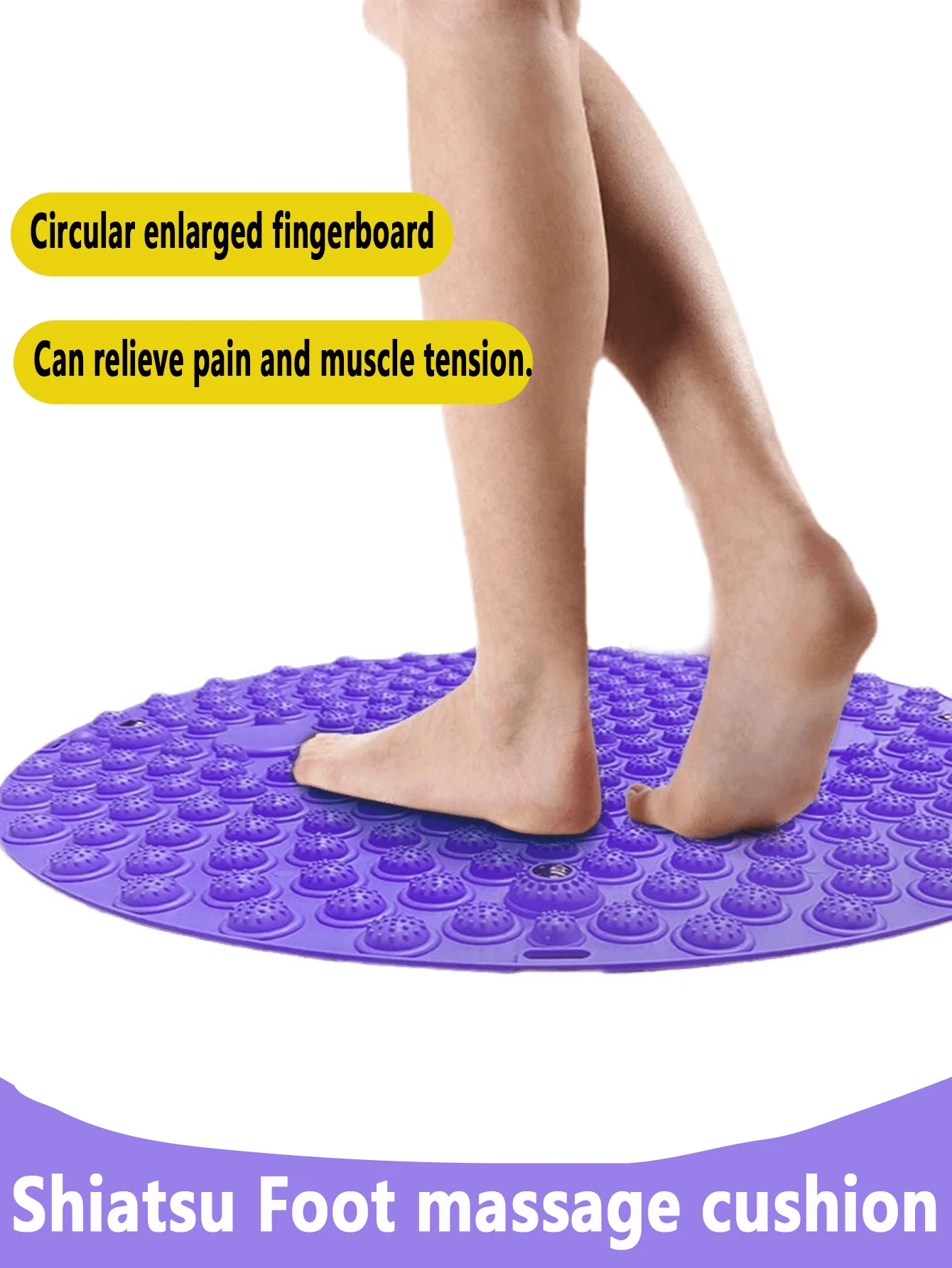 1 Portable Foot Reflex Therapy Pad With Pressure Points Foldable Anti Standing Table Pad Blood Circulation Enhancer Foot Massager Indoor Stationary Running Pad Traditional Chinese Medicine Weight Loss Tool - Purple - View 1