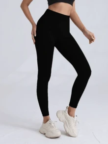 3 件套女士无缝瑜伽裤，高腰高弹力吸湿排汗多功能运动紧身裤 - 彩色 - 查看 2