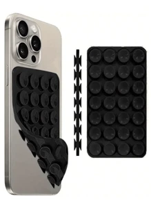 1 poignée adhésive double face en silicone pour téléphone, support à ventouse, poignée mains libres pour selfies et vidéos, support mural, support voiture, pour la maison, le bureau, la salle de bain, la cuisine, facile à nettoyer, sans traces, doux au toucher, accessoire réutilisable