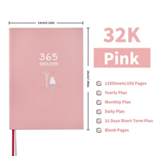 1pc 365-Day Cartoon Planner, 365-Day Planner 32k Notepad Schedule Portable Diary For Students To Use For Daily Records Of Work And Study