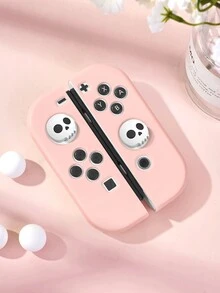 1個防滑軟矽膠握把手柄適用於Nintendo Switch/Switch OLED，含2個搖桿帽，相容於Switch/Switch OLED控制器，搖桿帽，遊戲控制器配件，適合情侶、朋友、家人的禮物 - 彩色 - 查看 16