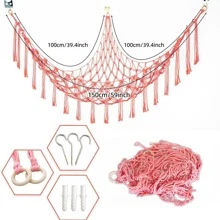 Organizador de animales lindos, soporte de peluche para decoración del hogar en dormitorio y sala de estar, red de esquina, muñeco de peluche en forma de triángulo para almacenamiento, hamaca, hamaca para almacenamiento de animales de peluche, hamaca grande para muñecas, red decorativa para habitación de animales de peluche