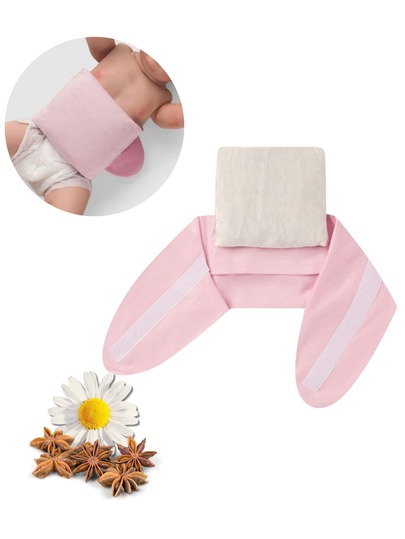Cinta Termica para Colica Bebê com Bolsa com Ervas Anti colica Faixa Abdominal