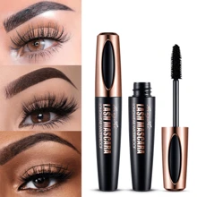 2pcs 4D Silk Fiber Lash Mascara, Lengthening And Thick, Volume, Long Lasting, Smudge-Proof, All Day Full, Long, Thick Eyelashes, Waterproof & Smudge-Proof, All Day Exquisitely Full