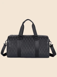 Bolsa grande de capacidad de PU unisex, bolsa de viaje, bolso de mano para estudiantes, bolso de mensajero de hombro, bolso de gimnasio de fitness, bolsa de almacenamiento grande de equipaje para exteriores