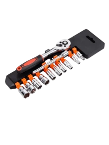 46 piezas Kit de herramientas mecánicas de automatización definitiva - Juego premium de llave de torsión y destornillador con trinquete - Solución todo en uno altamente portátil para el mantenimiento de automóviles, bicicletas y motocicletas - Multicolor - Ver 6