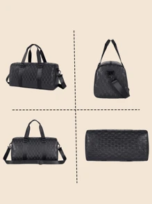 Bolsa grande de capacidad de PU unisex, bolsa de viaje, bolso de mano para estudiantes, bolso de mensajero de hombro, bolso de gimnasio de fitness, bolsa de almacenamiento grande de equipaje para exteriores