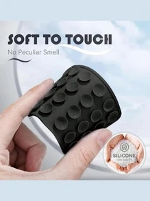 1 poignée adhésive double face en silicone pour téléphone, support à ventouse, poignée mains libres pour selfies et vidéos, support mural, support voiture, pour la maison, le bureau, la salle de bain, la cuisine, facile à nettoyer, sans traces, doux au toucher, accessoire réutilisable