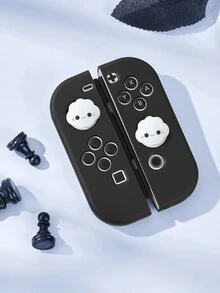 1個防滑軟矽膠握把手柄適用於Nintendo Switch/Switch OLED，含2個搖桿帽，相容於Switch/Switch OLED控制器，搖桿帽，遊戲控制器配件，適合情侶、朋友、家人的禮物 - 彩色 - 查看 21