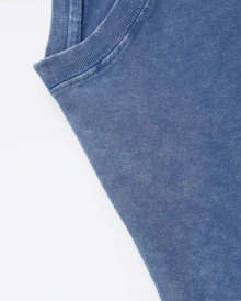 1 Piece, Washed Printed T-Shirt 230g Let Me Live In Peace, High-Quality Batik Cotton Vintage Fashion Brand T-Shirt, A Certain Thickness Suitable For Summer T-Shirts, Holiday Gifts. - 寶藍色 - 查看 5