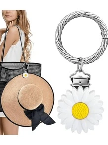 Clip de chapeau - Clip de chapeau mains libres pour sacs de voyage - Clip de chapeau en silicone qui se fixe aux portefeuilles, aux bagages - Empêche le chapeau de tomber, révélation de sexe, parfait pour les anniversaires, les mariages, les fêtes, le cadeau parfait pour les collègues, les amis et la famille, rentrée scolaire