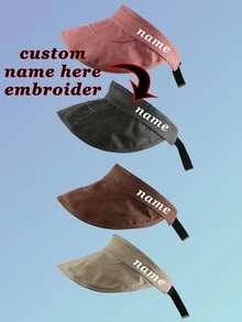 1PC,Unisex Custom Visor Hat Personalized Sun Visor Cap, Custom Business Logo Visor Hat, Unisex Adult Tennis Visors, Put Your Text Or Design Logo Hats - Multicolor - View 7