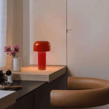 Cordless Mushroom Table Lamp LED Rechargeable Light Touch Control 3 Colours,Lamp,Bedside Lamp,Bedroom Decor,Lamp Bedroom,Room Decor Bedroom,Home Decor Living Room - Red - View 3