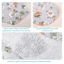 8 Stücke/Set große waschbare Damen Binden aus 100% Baumwolle, atmungsaktive auslaufsichere Monatsbinden, Inkontinenz Pads für Mittelalter und Senioren