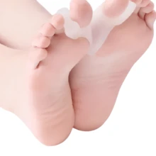 1 Par Protetor De Joanete Branco Silicone Macio Ortopédico Alivia Dor - Branco - Visão 5
