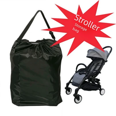 Baby Stroller Black Storage Bag, Dust Bag, Small Stroller Cover, Universal Accessories For Boarding And Traveling