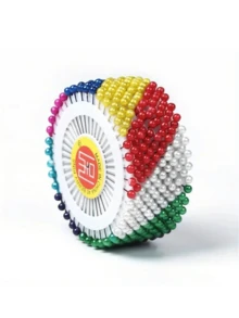 480件/80件定位珠&迷你球头、珍珠定位直针、珍珠球头紧固件、缝纫用品及工具，100件/盒，黑色/白色/彩色可选（1小托盘=40件，1大托盘=12小托盘=480件）