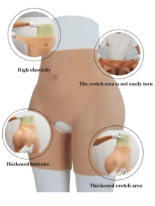 Silicone Butt Enhancement Shaping Shorts, Sexy Realistic Buttocks Design, Soft Silicone For Butt Contouring - Beige - View 11