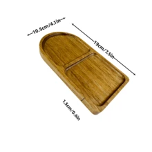 1/2pcs10.5inWood Tray Simple Design Service Tray Saucer Tray Kitchen Tray Perfect For Perfume, Fruit, Dried Fruit, Bread Cake, Dessert, Coffee Cup, Tea Cup, Drink Cup, Food 1/2pcs-Tray Wooden Food Tray Can Also Be Used For Home Decoration, Party Camping Party Festival, Wedding, Picnics, Outdoor Supplies Gifts