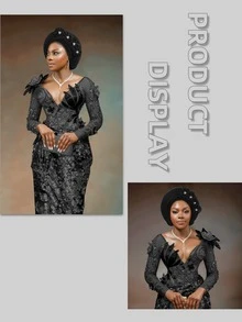 1 件女士纯色多层装饰发带，适合婚礼、聚会和节日礼物