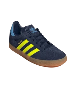 Adidas Originals Gazelle 青少年运动鞋 - 夜靛藍/太陽黃/淺藍 - 查看 2