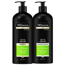 Kit TRESemmé Shampoo e Condicionador Detox Capilar 650ml