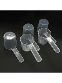1-10pcs 50g/100ml Clear Measuring Scoop For Cat Food, Dog Food, Protein Powder, Flour, Detergent, Multi-Functional Measuring Cup - Clear - View 2