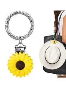 Clip de chapeau - Clip de chapeau mains libres pour sacs de voyage - Clip de chapeau en silicone qui se fixe aux portefeuilles, aux bagages - Empêche le chapeau de tomber, révélation de sexe, parfait pour les anniversaires, les mariages, les fêtes, le cadeau parfait pour les collègues, les amis et la famille, rentrée scolaire