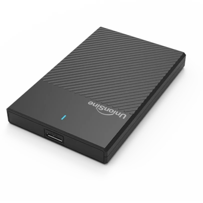 UnionSine ：超薄 2.5 英寸 SSD/HDD 外壳 - USB 3.0 5Gbps 用于 SSD，高达 100MB/S 用于 HDD - 免工具安装，支持高达 2TB，超便携设计