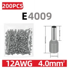 200 件 TEMINUO 线箍端子，箍连接器 16-10awg 1.5-6mm²，引线端子连接器，电线压接连接器绝缘箍引线端端子，适用于电气、工业、电源控制系统等。E1508 E2508 E4009 E6012 - 彩色 - 查看 9