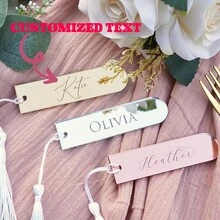 Acrylic Custom Wedding Gift Bookmarks,Wedding Table Decorations Acrylic Place Names Wedding Guest Gifts Bookmark Keyring Party Favours Place Card Wedding Table Decor,Memorial Gift To Your Best Friend - Wedding Favor Bookmarks - View 1