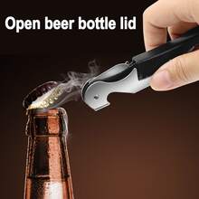 1/2个装葡萄酒开瓶器，多功能开瓶器，侍者专用葡萄酒钥匙，调酒刀，双铰链手动开瓶器，颜色随机 - 彩色 - 查看 5