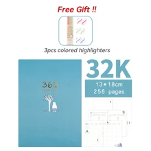 1pc 365-Day Cartoon Planner, 365-Day Planner 32k Notepad Schedule Portable Diary For Students To Use For Daily Records Of Work And Study
