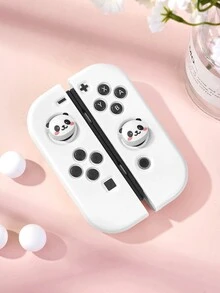 1個防滑軟矽膠握把手柄適用於Nintendo Switch/Switch OLED，含2個搖桿帽，相容於Switch/Switch OLED控制器，搖桿帽，遊戲控制器配件，適合情侶、朋友、家人的禮物 - 彩色 - 查看 5