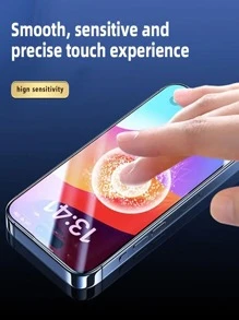 2pcs Dust-Free Installation Tempered Glass Screen Protector Compatible With 16 15 14 Plus 13 12 11 Pro Max Protector Oleophobic Coating One Click Easy Past