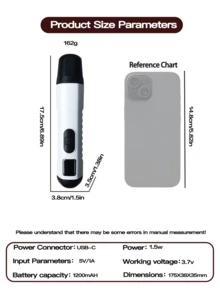 带 2 个 LED 灯的狗狗指甲磨床，最新增强型宠物指甲磨床，超静音，5 档可充电电动狗狗指甲修剪器，适用于大型/中型/小型犬，无痛爪子护理和光滑工具 - 彩色 - 查看 8