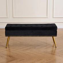 BANCA CON ESPACIO PARA ALMACENAR, MODELO KENIA - Negro - Ver 4