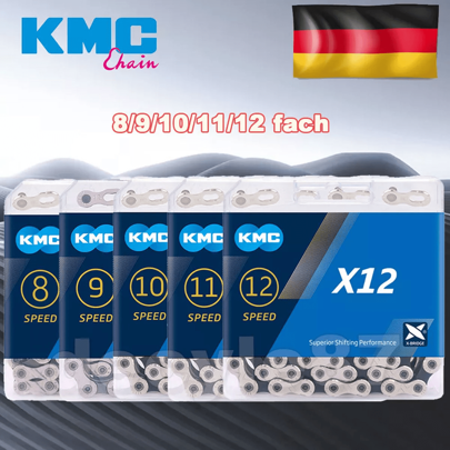 Fahrrad Kette, KMC Fahrradkette,KMC 8/9/10/11/12 fach Fahrrad Kette L/EL/SL MTB Rennrad Ketten Für Shimano