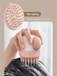 1 pieza Cepillo multifuncional con dispensador de líquido para champú y gel de baño - Apto para masaje del cabelludo - Herramienta y accesorios para el cuidado del cabello y el baño, cepillo, aseo de mascotas, recogedor de cabello, de vuelta al colegio