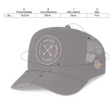 Trucker Country Texas Wind Curved Brim Cowboy Mesh Hat - Black/Orange - View 8