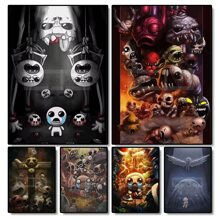1pc/3PCS Wall Arts Posters Modern Classic Popular Roguelike Game "Isaac's Union" Poster Print Canvas Painting Wall Art Pictures Home Modern Game Room Decoration, Frameless/Framed ,Wall Art With Frame