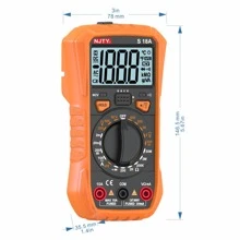 NJTY 1pc High Precision Digital Multimeter - Universal Meter With NCV Voltage Detection & Anti-Burn Protection-Manual Range For Electrictians Solving Electrical Problems