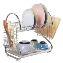 Rejilla para platos en forma de S Yimex Rejilla para platos Yimex forma S organizador cocina almacenamiento vajilla resistente diseño moderno fácil instalar limpieza práctico hogar - Plateado - Ver 1