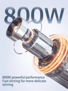 SOKANY 五合一手持搅拌机，双速，包含手持搅拌器、打蛋器、绞肉器和量杯。注意：银色版本仅包含奶泡器配件。