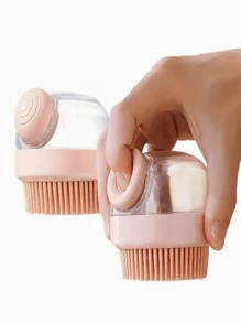 1 pieza Cepillo multifuncional con dispensador de líquido para champú y gel de baño - Apto para masaje del cabelludo - Herramienta y accesorios para el cuidado del cabello y el baño, cepillo, aseo de mascotas, recogedor de cabello, de vuelta al colegio